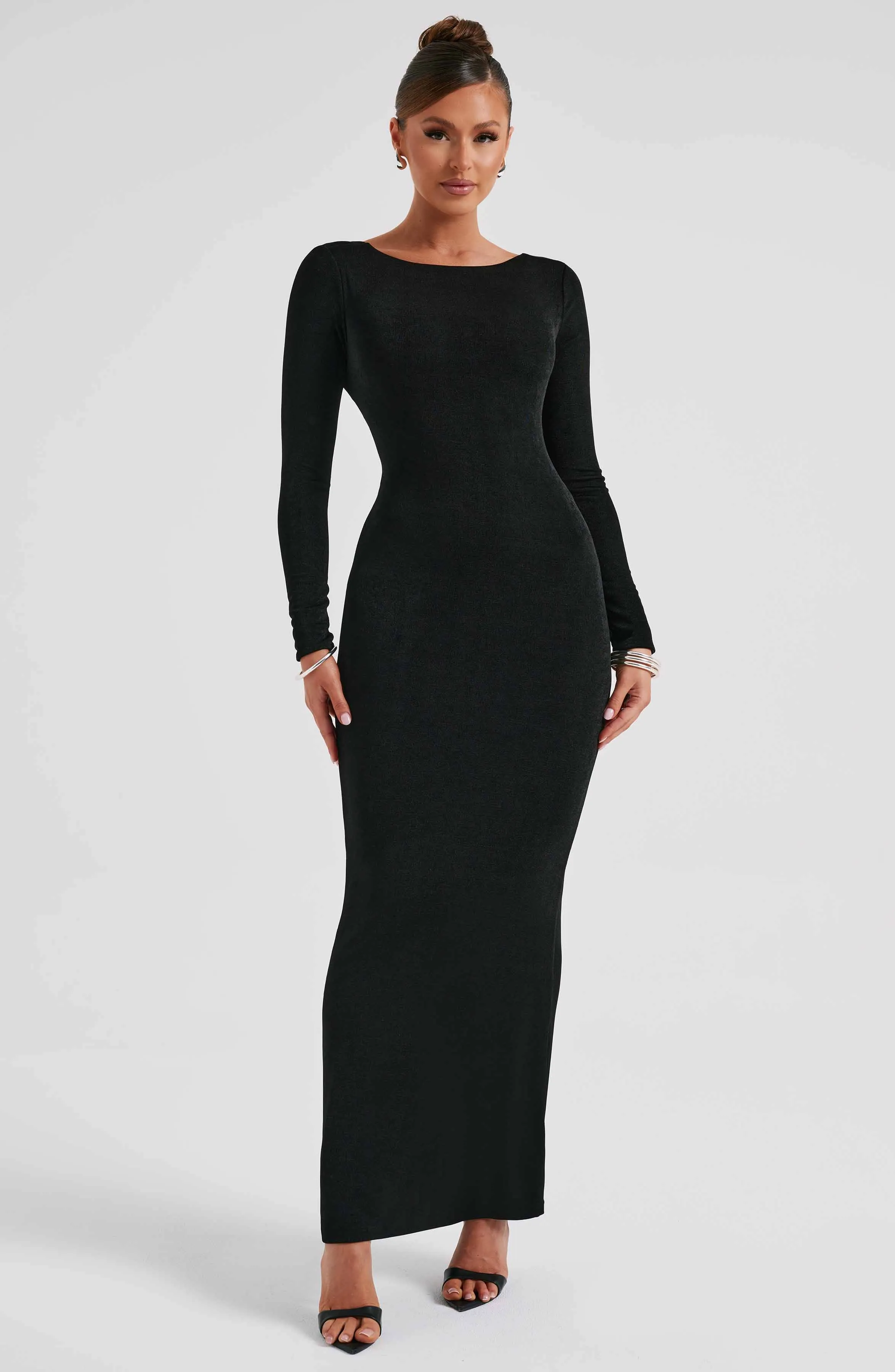 Anastassia Maxi Graceful Dress - Black