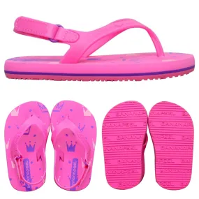 Banana Peel Slippers for Toddlers - Little Princess Set Tiara Cotton Pink