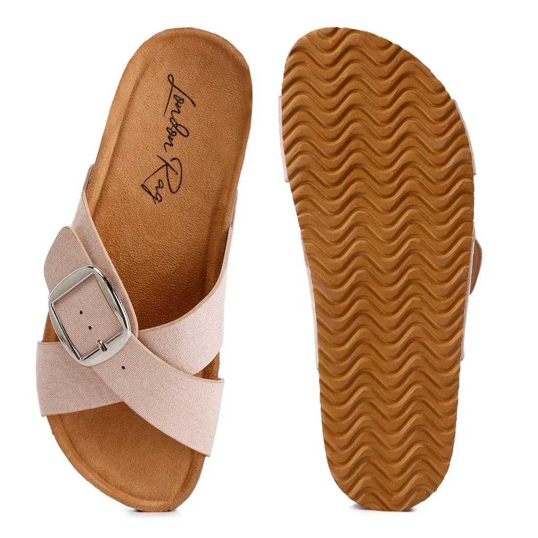 Buckle Slip On Sandals