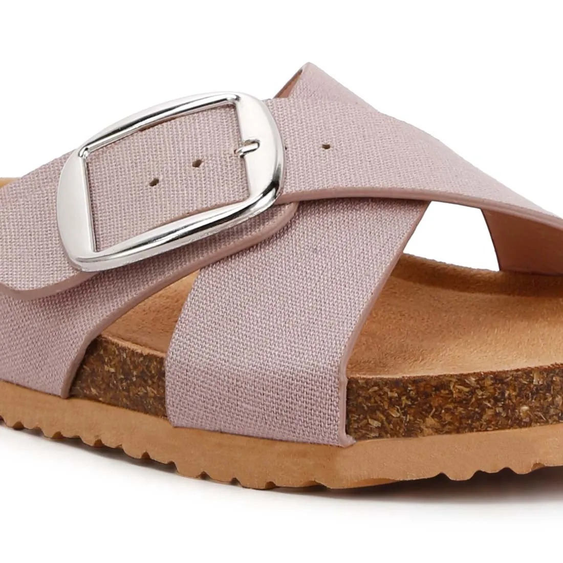 Buckle Slip On Sandals