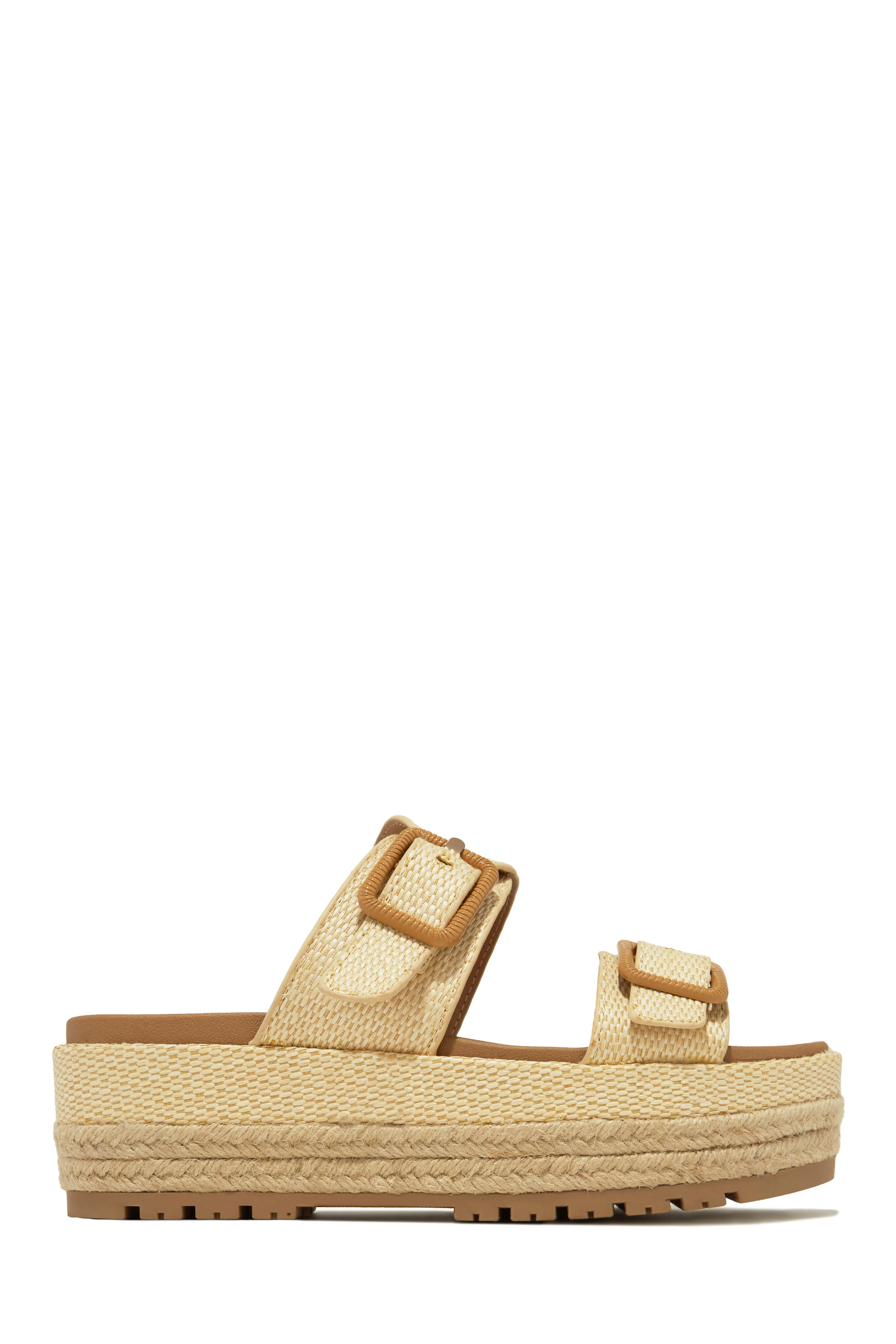 Cabo Nights Platform Slip On Sandals - Tan