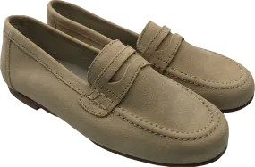 Childrens Classics Beige Suede Loafers UK 2 EU 35 👠