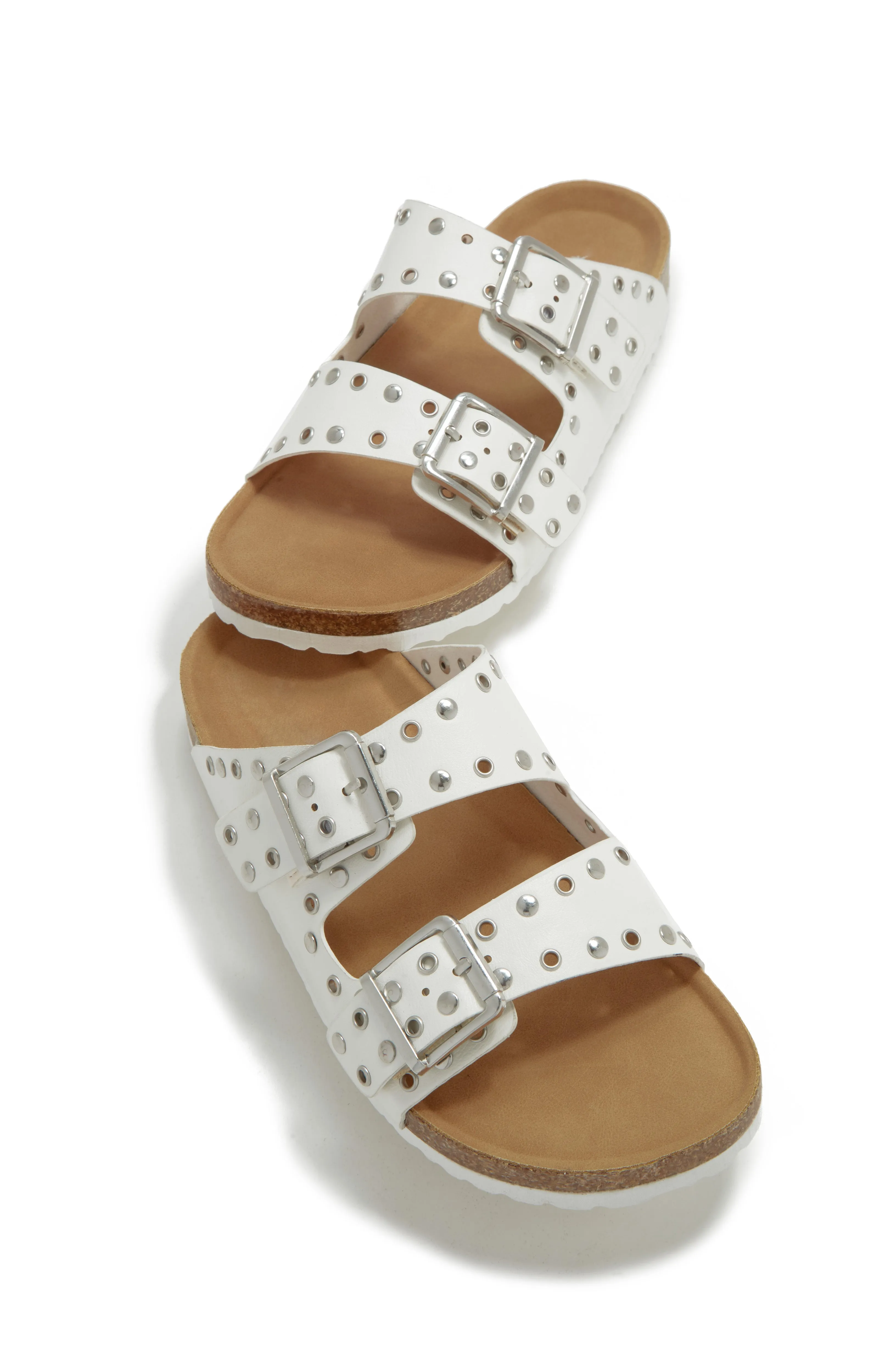 Corrina Slip On Sandals - White