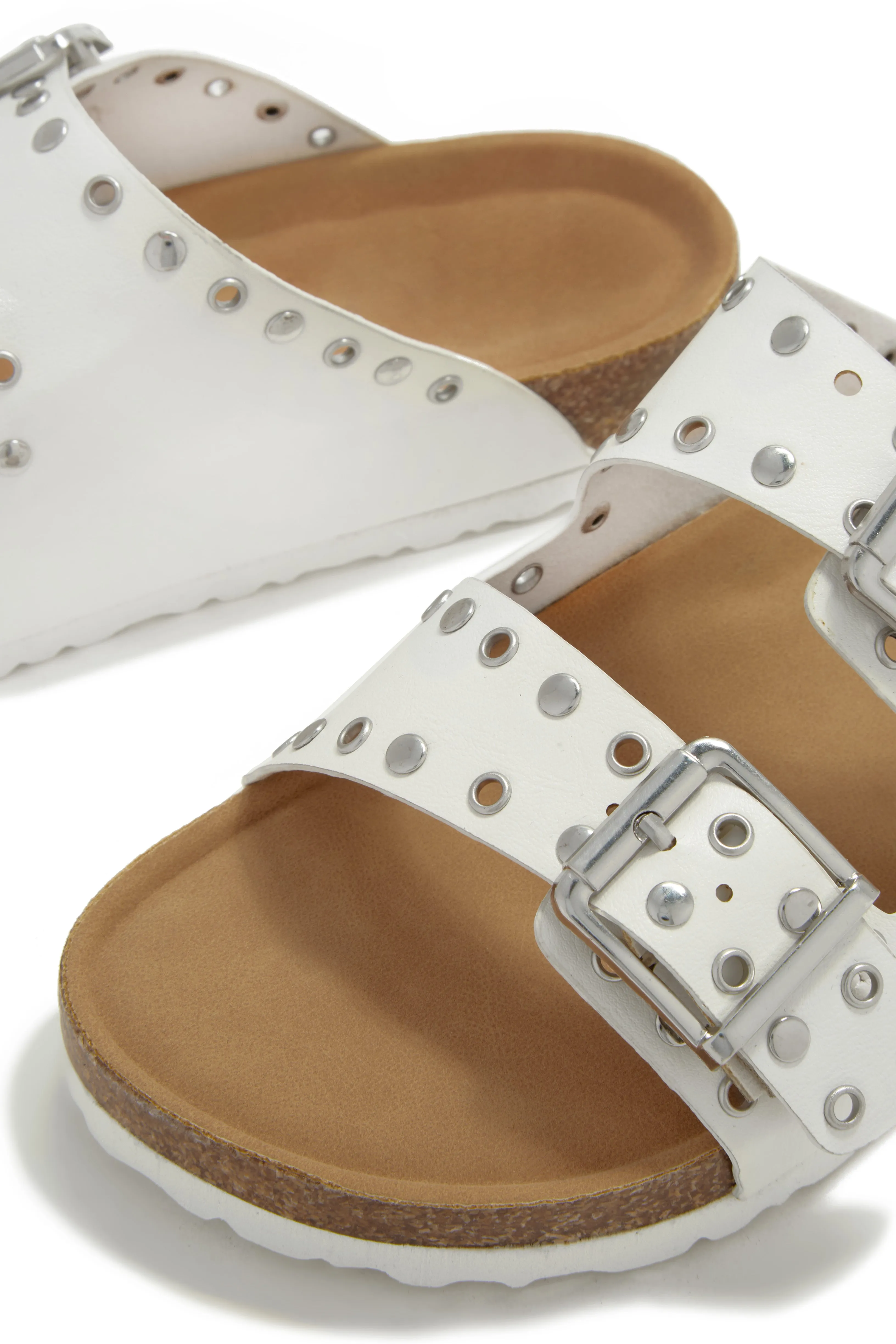 Corrina Slip On Sandals - White