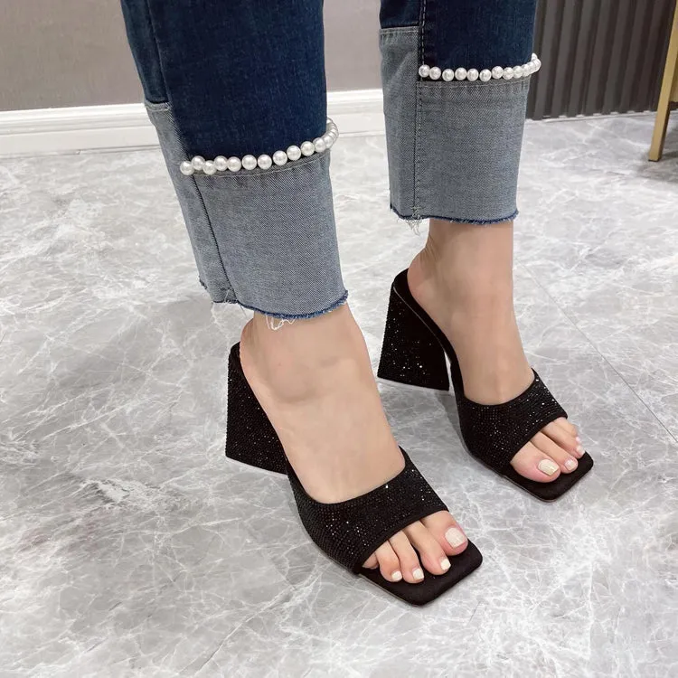 Crystal Triangle Heels