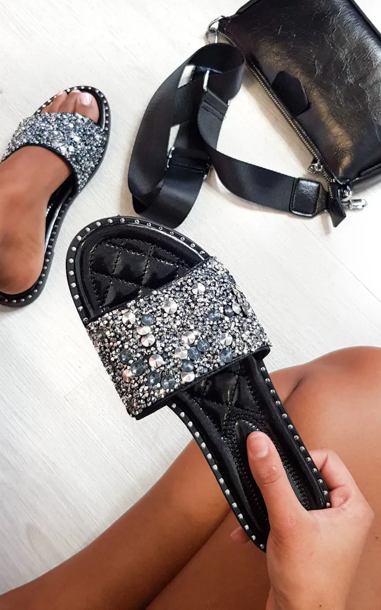 Embellished Slip On Sandals