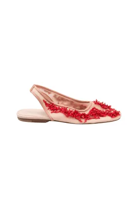 Embroidered Blush Ballet Flats