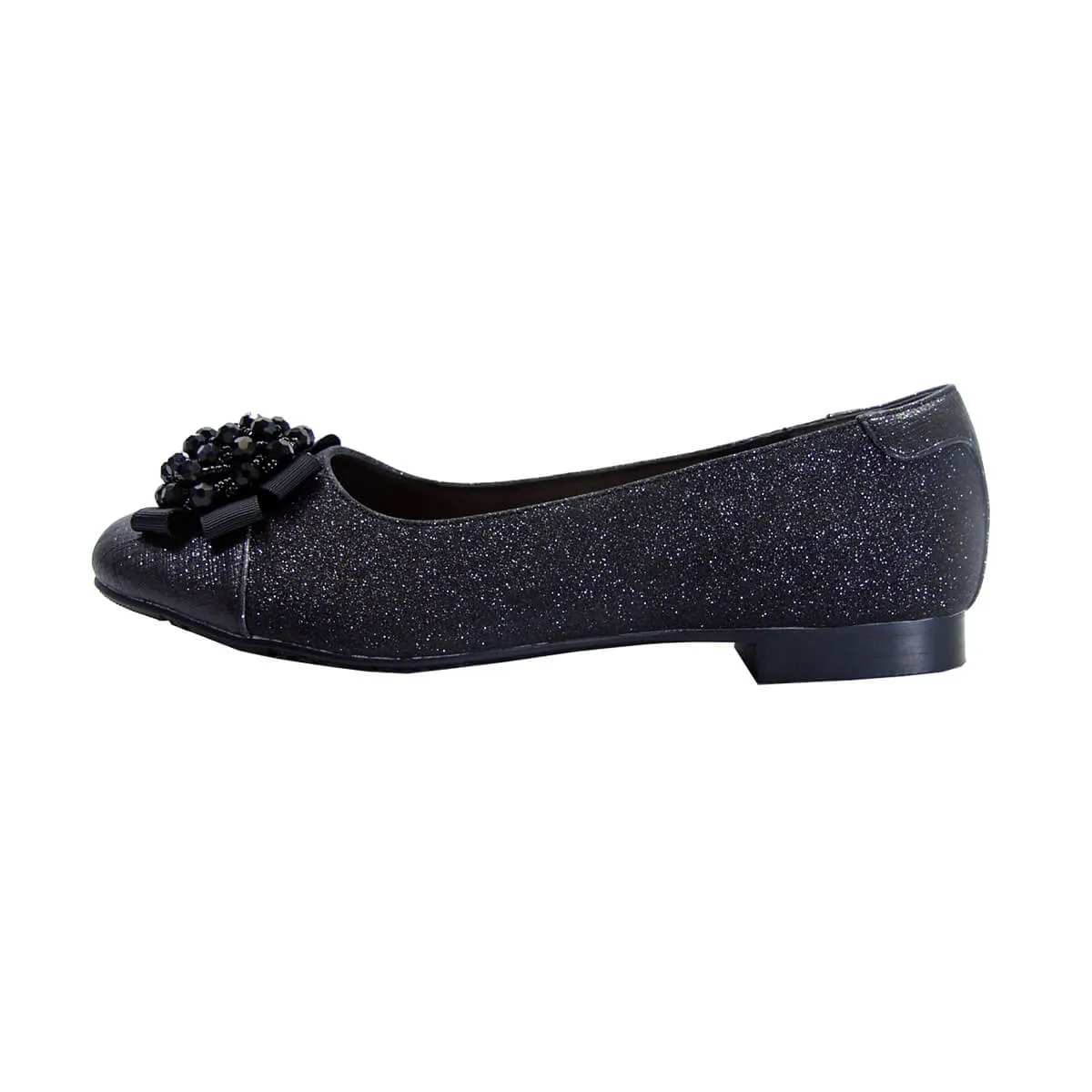 FUZZY Caroline Women's Wide Width Slip-on Dress Flats with Bow