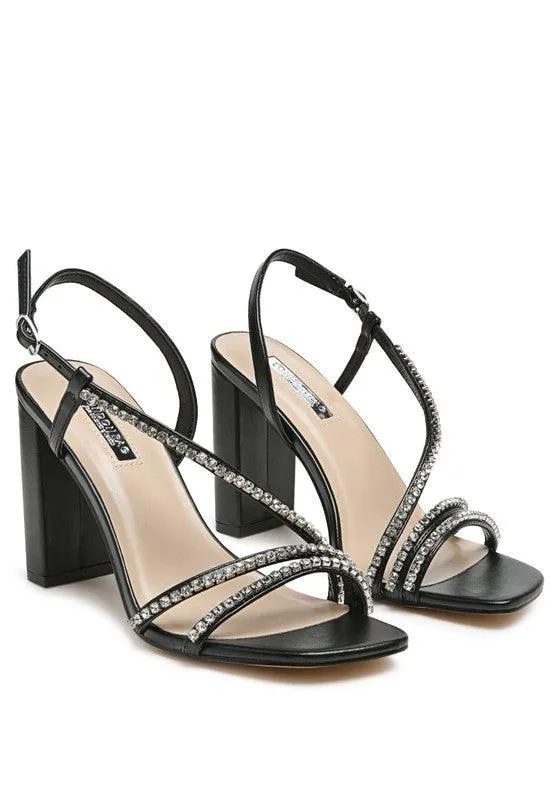 Horizon Raisins Pie Embellished Block Heel Sandals