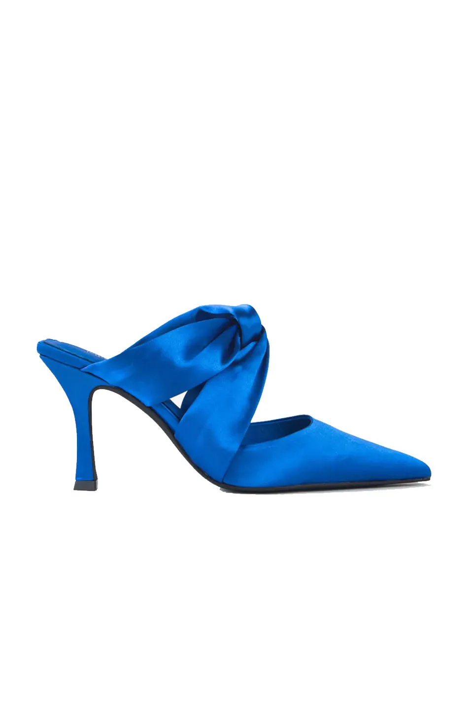 Jeffrey Campbell Tied-Up Heels In Blue Satin