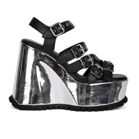 JEFFREY CAMPBELL - VOIDOID SILVER HEELS