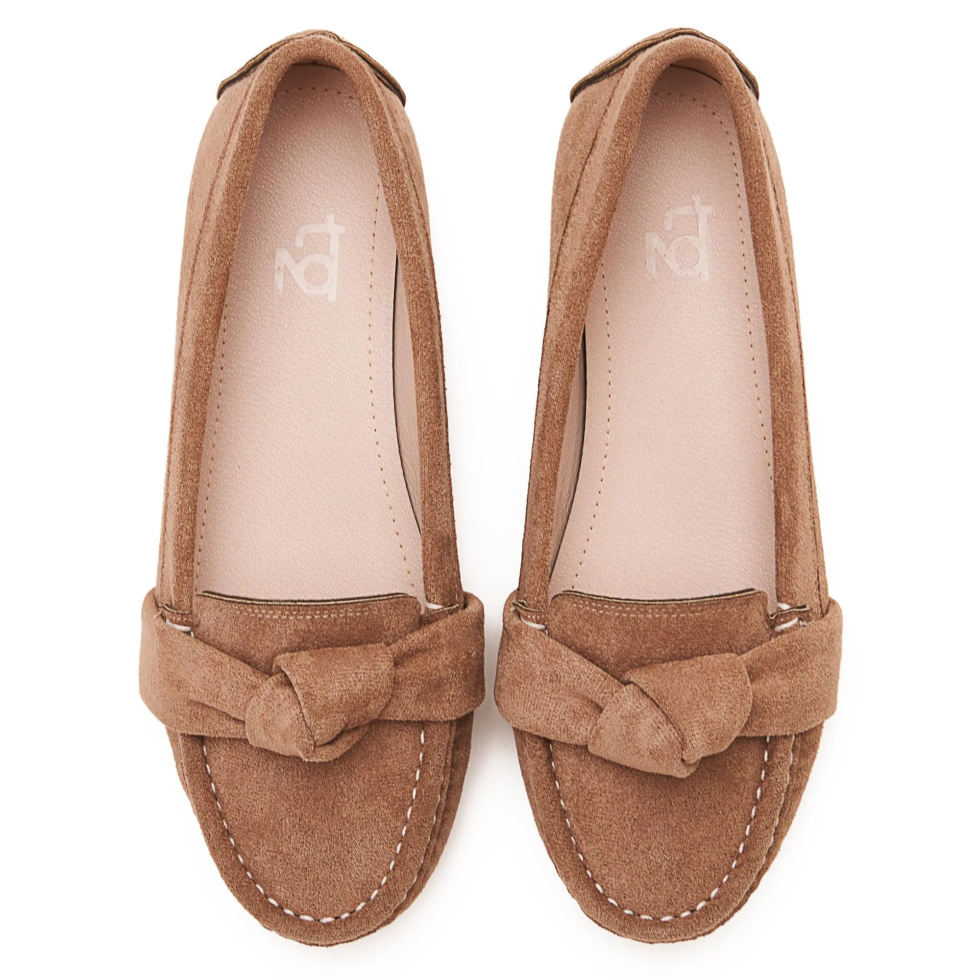 Knot Suede Loafers