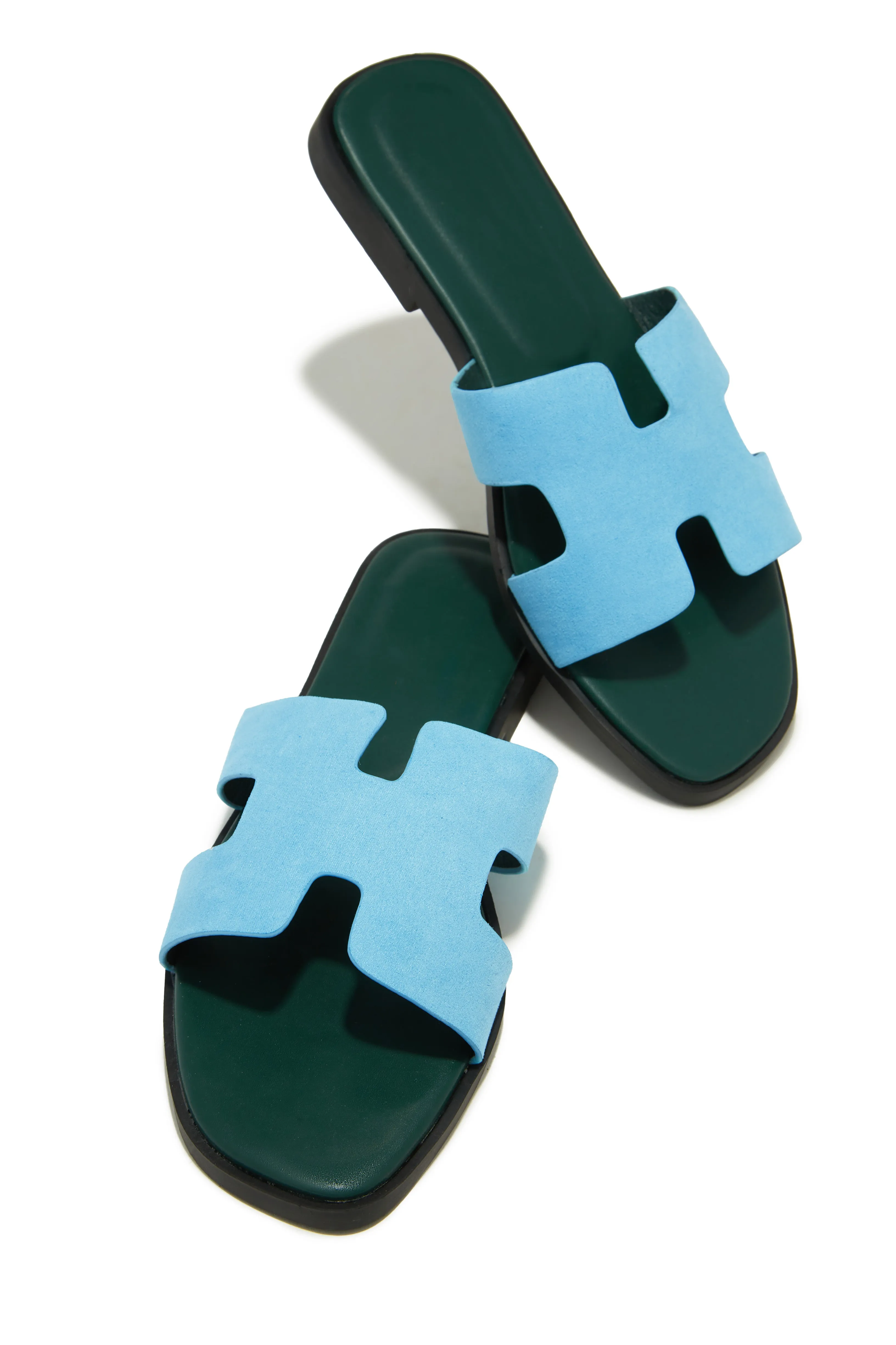 Lucy Slip On Sandals - Blue