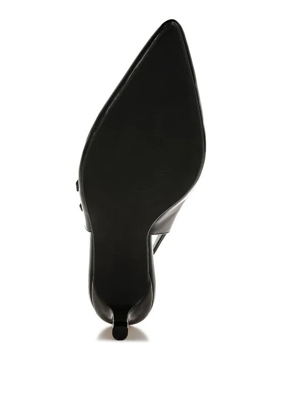 Patent Leather Slingback Kitten Heels