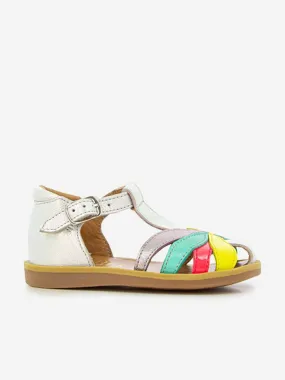 Pom D'Api Girls Leather Poppy Oto Sandals in Multicolour