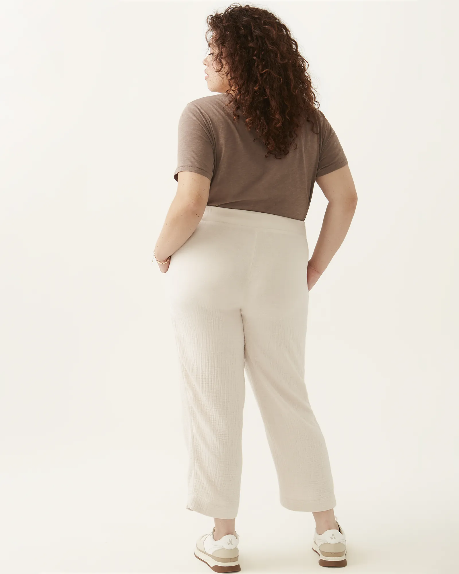 Sabine Gauze Jogger Pant | Ivory