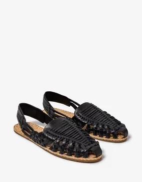 Saint Laurent Black Sidi Leather Sandals