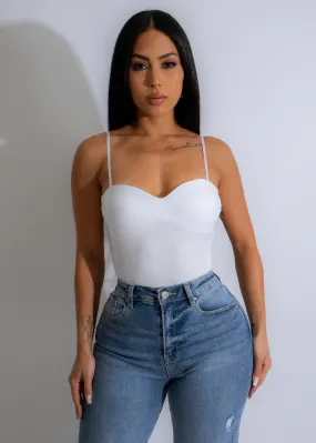 Sculpted Allure Bodysuit White