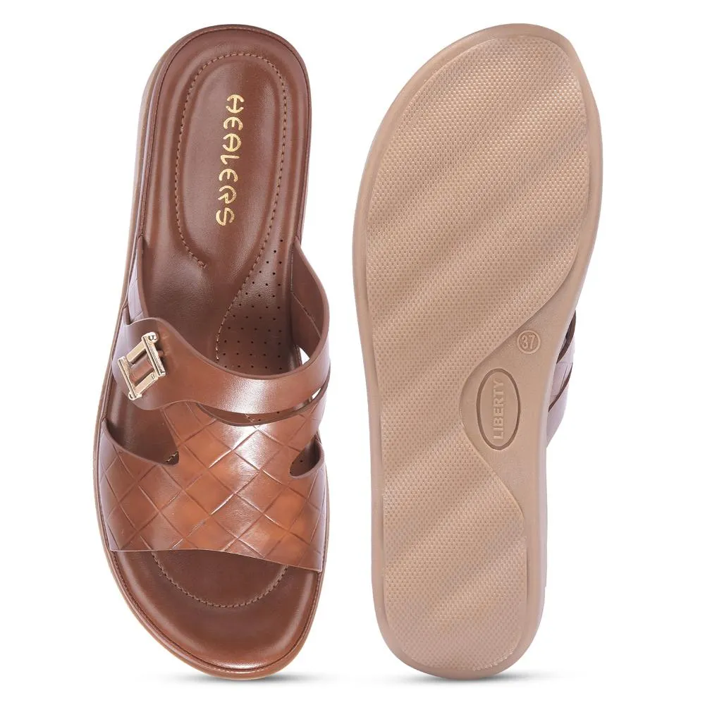 Senorita By Liberty Women JD-12 Brown Casual Slippers