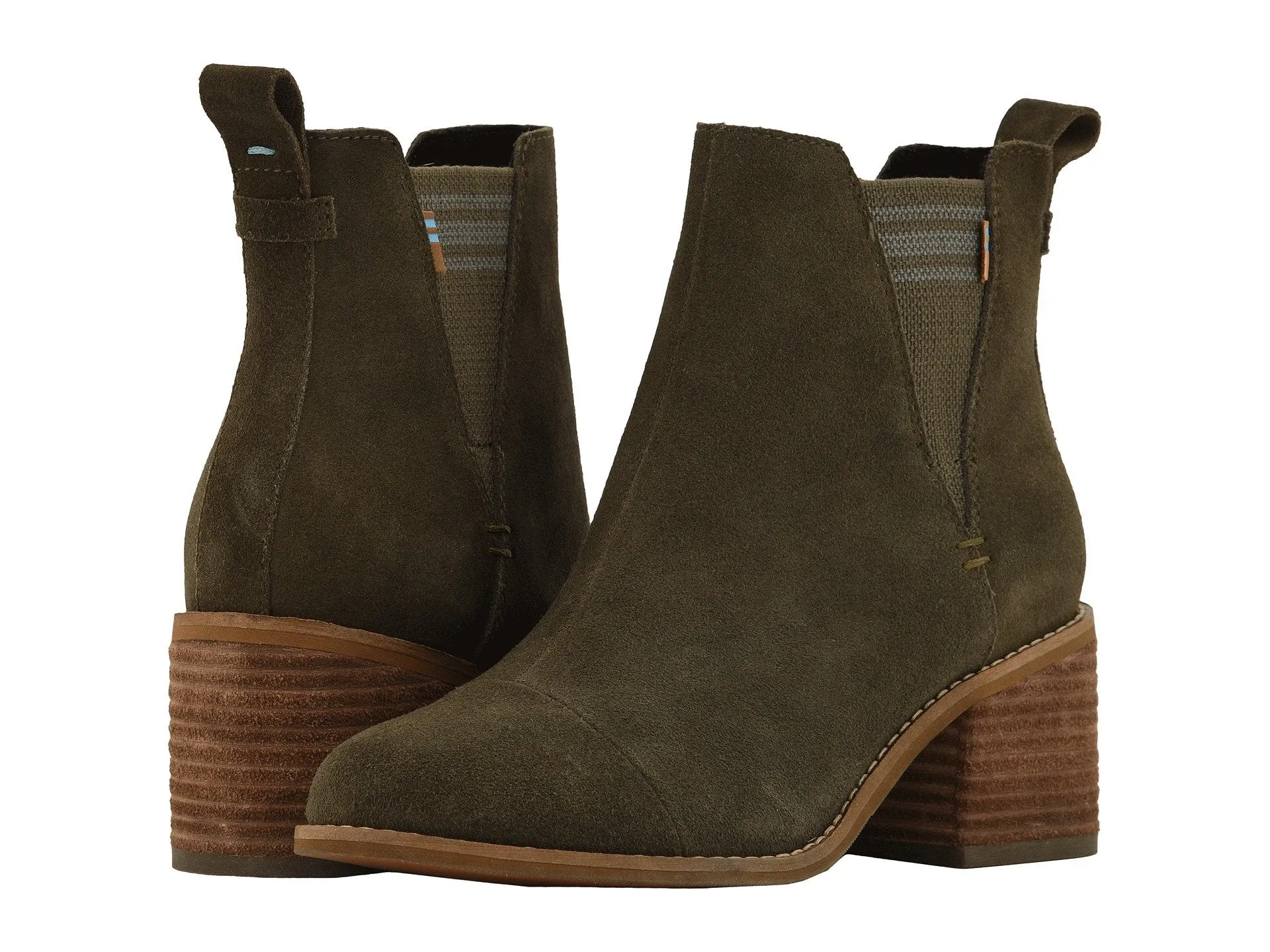 Toms Esme Tarmac Olive Suede Boots