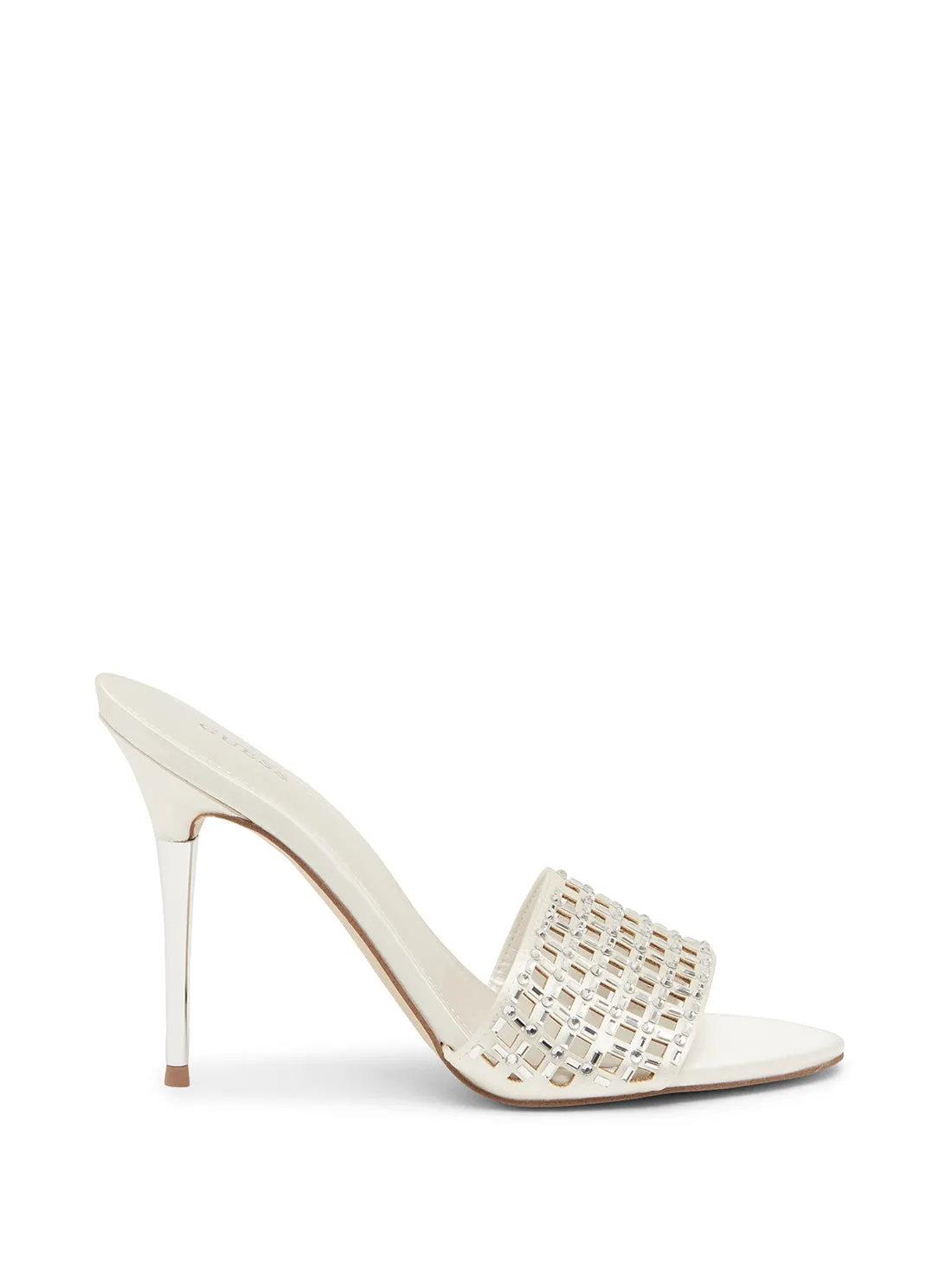 White Mably Crystal High Heels